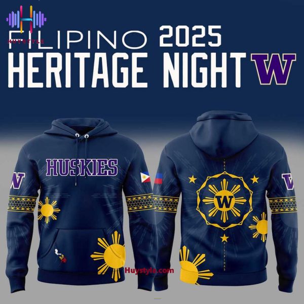 Washington Huskies Filipino 2025 Heritage Night Hoodie