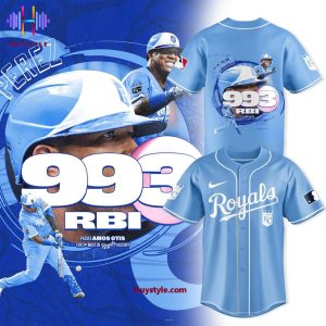 Kansas City Royals x Salvador Perez 993 RBI 2025 Baseball Jersey