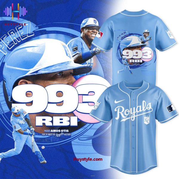 Kansas City Royals x Salvador Perez 993 RBI 2025 Baseball Jersey