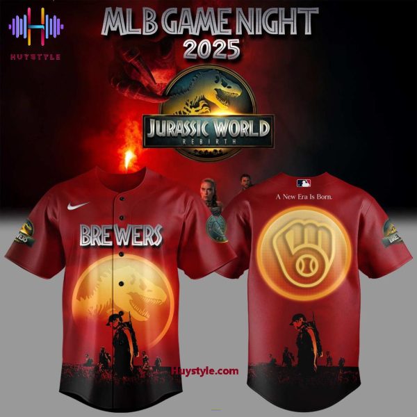 Milwaukee Brewers Jurassic World Rebirth Game Night 2025 Baseball Jersey