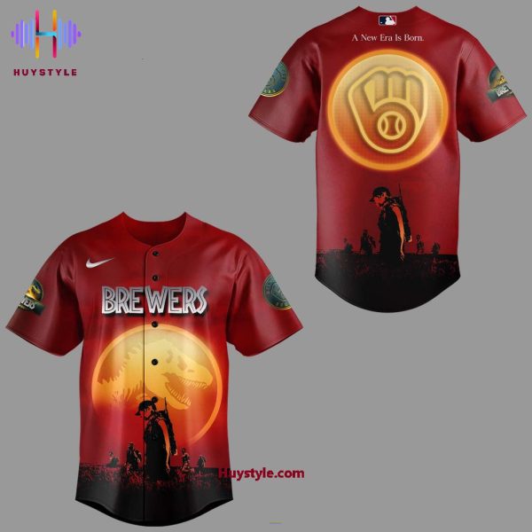 Milwaukee Brewers Jurassic World Rebirth Game Night 2025 Baseball Jersey