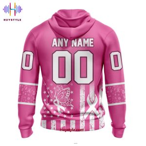 Vegas Golden Knights Breast Cancer Awareness 2025 Custom Name Hoodie
