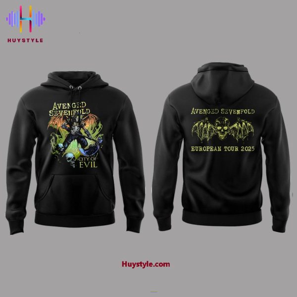Avenged Sevenfold Europaen Tour 2025 City Of Evil Hoodie