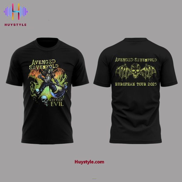 Avenged Sevenfold Europaen Tour 2025 City Of Evil Hoodie