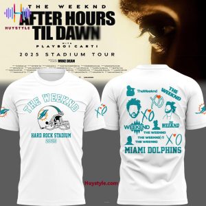 Miami Dolphins The Weeknd 2025 Hard Rock Stadium 3D T-Shirt – Blue
