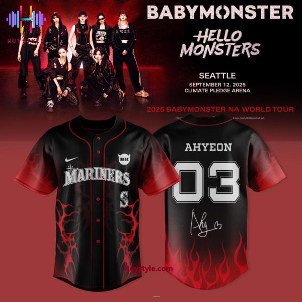 Seattle Mariners x Babymonster World Tour 2025 “Ahyeon 03” Baseball Jersey