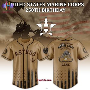 Houston Astros U.S Marine Corps 250th Birthday Baseball Jersey