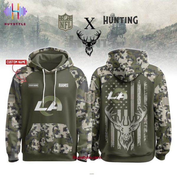 Los Angeles Rams Hunting 2025 Custom Name Hoodie