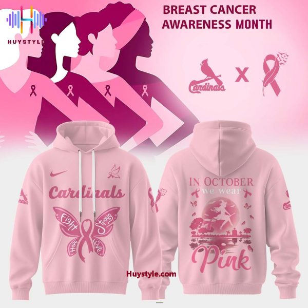 St.Louis Cardinals Breast Cancer Awareness Month 2025 Pink Hoodie