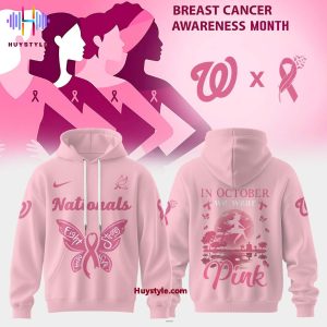 Washington Nationals Breast Cancer Awareness Month 2025 Pink Hoodie