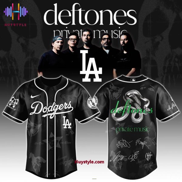 Los Angeles Dodgers x Deftones Private Music Tour 2025 Baseball Jersey