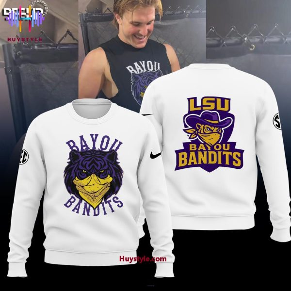 LSU Tigers 2025 Bayou Bandits Limited Edition Hoodie – White