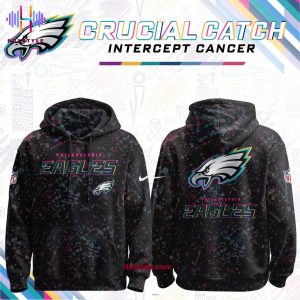 Philadelphia Eagles 2025 Crucial Catch Intercept Cancer Special Edition Hoodie