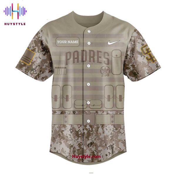 San Diego Padres Military Appreciation Day 250th Thank You For Your Service Baseball Jersey
