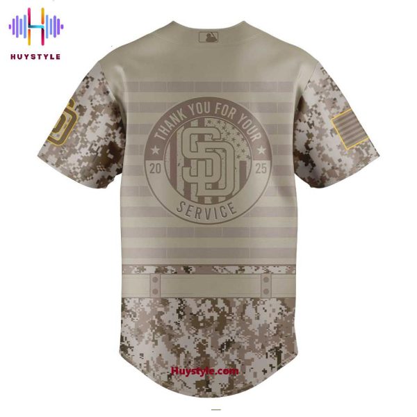 San Diego Padres Military Appreciation Day 250th Thank You For Your Service Baseball Jersey
