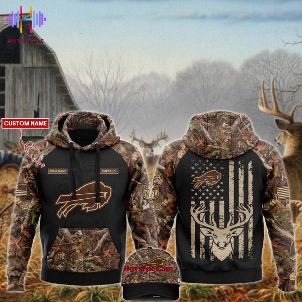 Buffalo Bills Hunting Camo 2025 Custom Name Hoodie