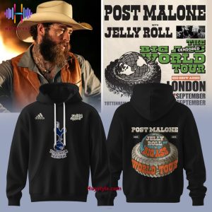 Tottenham Hotspur x Post Malone With Jelly Roll World Tour 2025 Hoodie – White
