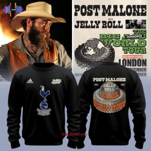 Tottenham Hotspur 2025 Post Malone With Jelly Roll World Tour Hoodie