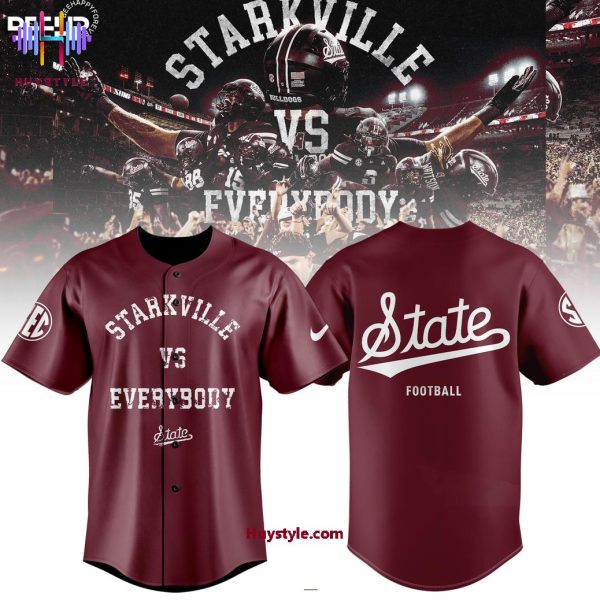 Mississippi State Bulldogs Vs Everybody Baseball Jersey – Red