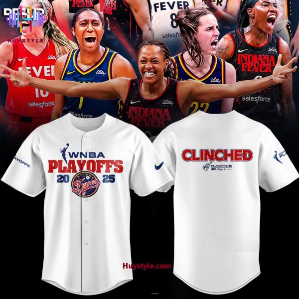 Indiana Fever WNBA Playoff 2025 Baseball Jersey – White