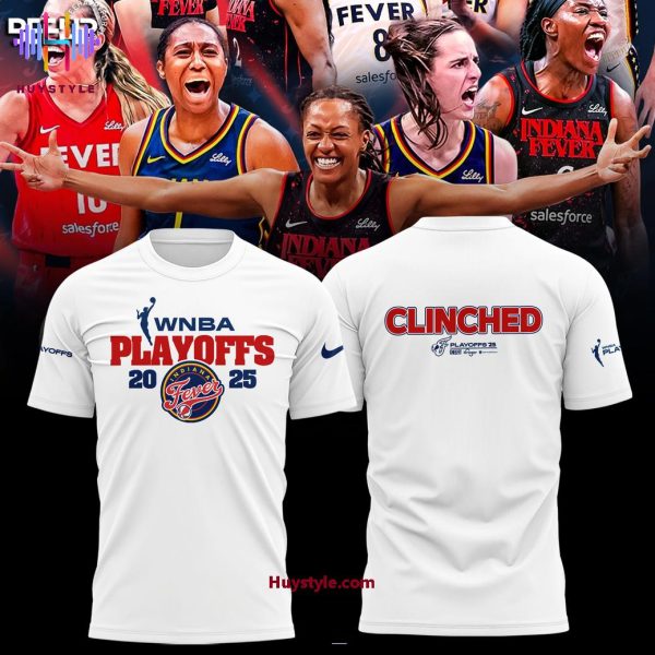 Indiana Fever WNBA Playoff 2025 Hoodie – White