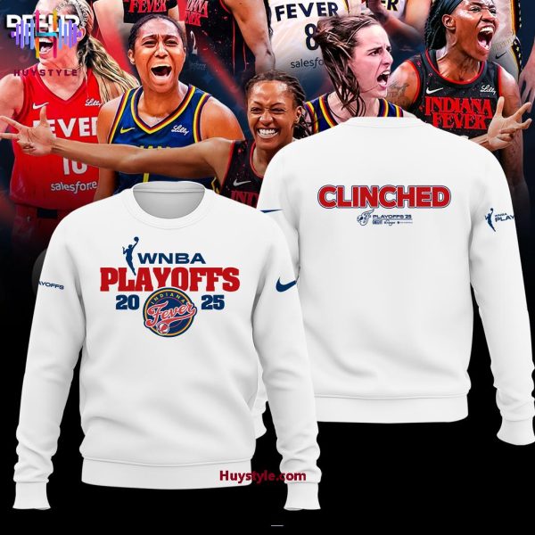 Indiana Fever WNBA Playoff 2025 Hoodie – White