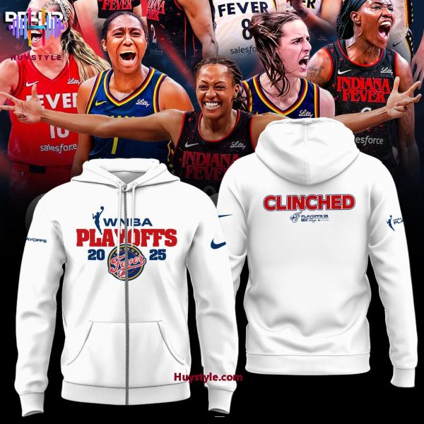 Indiana Fever WNBA Playoff 2025 Hoodie – White